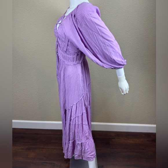 NWOT $128 Free People Lilac You’re A Jewel Maxi Dress PTP- 15” to 19” Medium - Picture 3 of 11